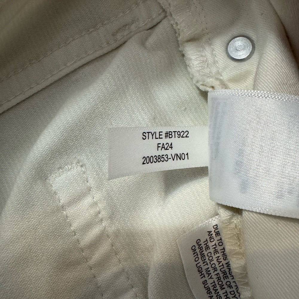 J Crew Corduroy Wide Leg High Waist Trouser Pants Cream Size 29 Style BT922 - Picture 5 of 10